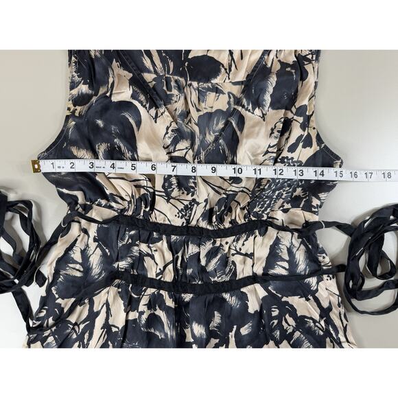 VTG Y2K The Limited Womens Babydoll Tie Tank S Floral 100% Silk Going Out Top - Picture 8 of 12